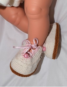 Chaussons bébé crochet personnalisé LAYLA