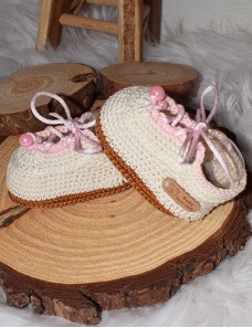 Chaussons bébé crochet personnalisé LAYLA