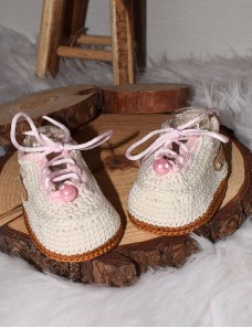 Chaussons bébé crochet personnalisé LAYLA