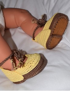 Chaussons bébé crochet personnalisé VILANA