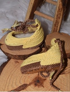 Chaussons bébé crochet personnalisé VILANA