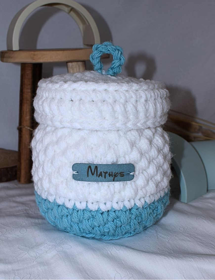 Bonbonnière rangements personnalisé au CROCHET