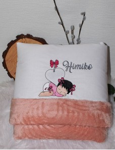 Couverture bébé personnalisée brodée avec prénom ou texte.