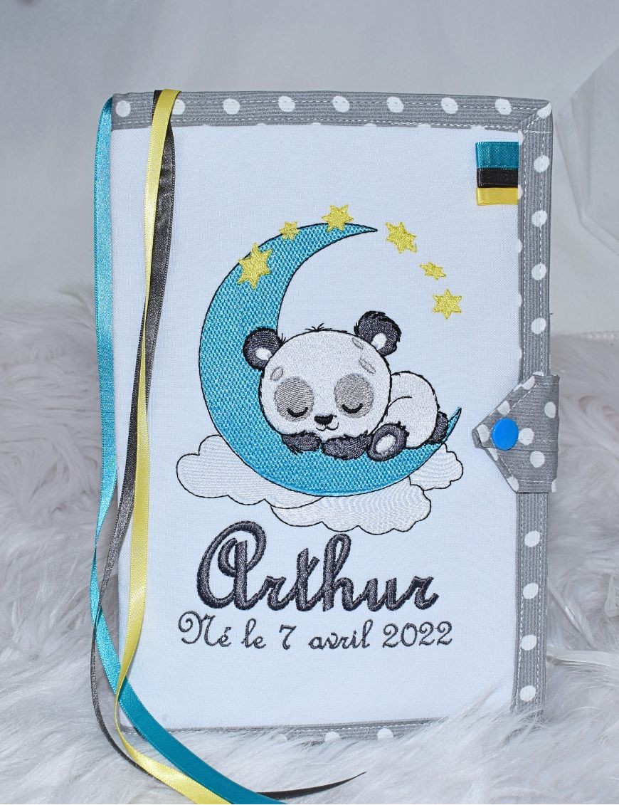 Protège carnet de santé personnalisé PANDA