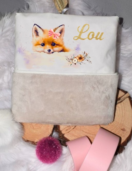 Couverture bébé personnalisée brodée avec prénom ou texte.