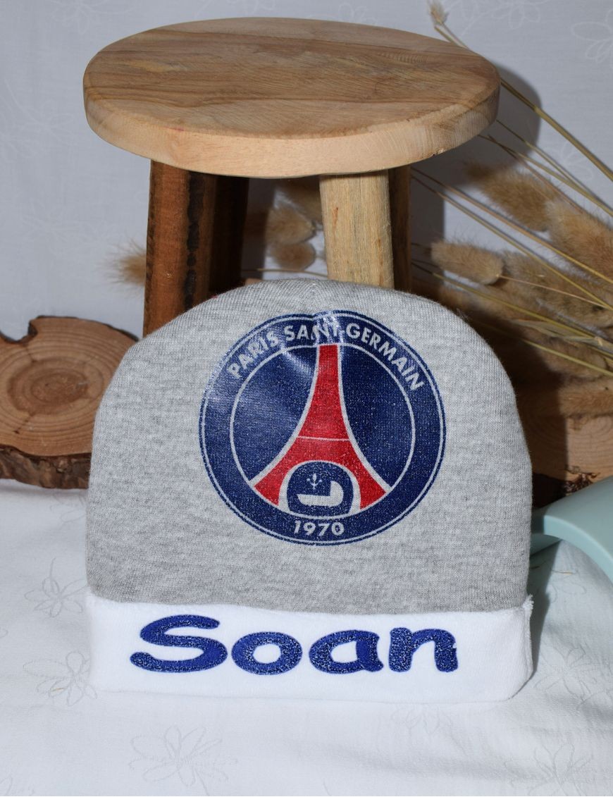 Bonnet bébé personnalisé PSG