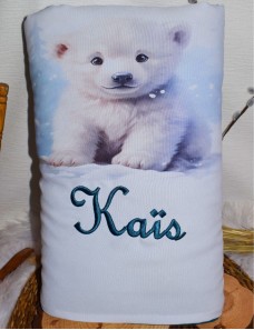 Couverture bébé personnalisée brodée avec prénom ou texte.
