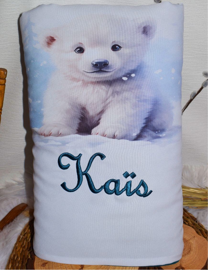 Couverture bébé personnalisée brodée avec prénom ou texte.