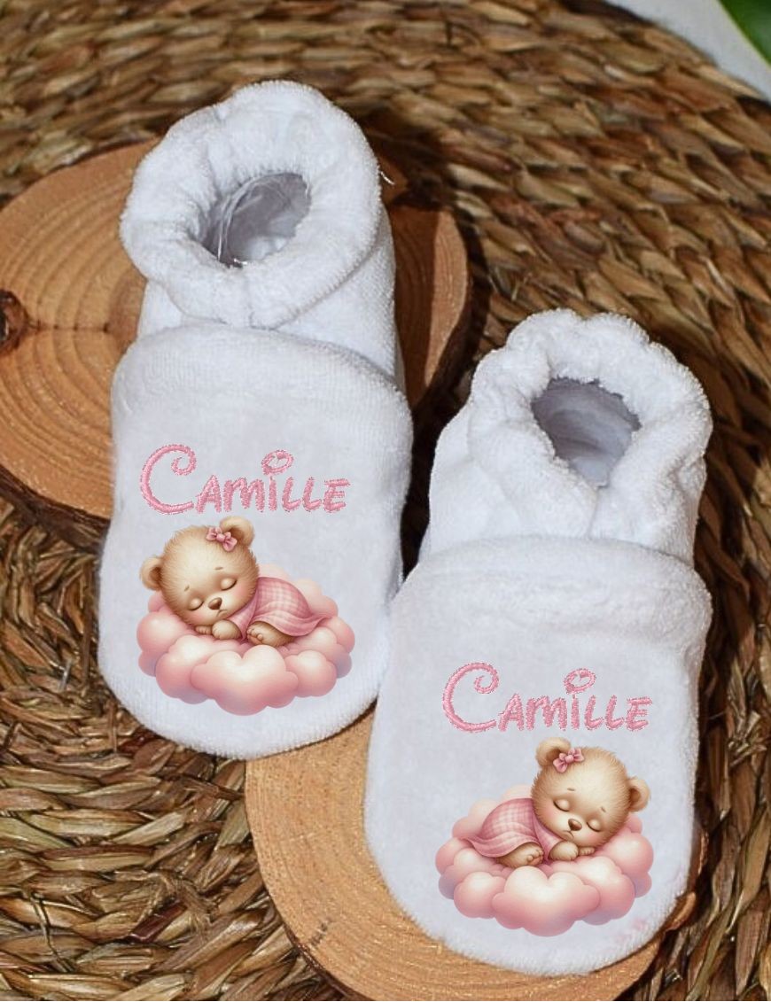 Chaussons bébé personnalisé NOUNOURS CAMILLE