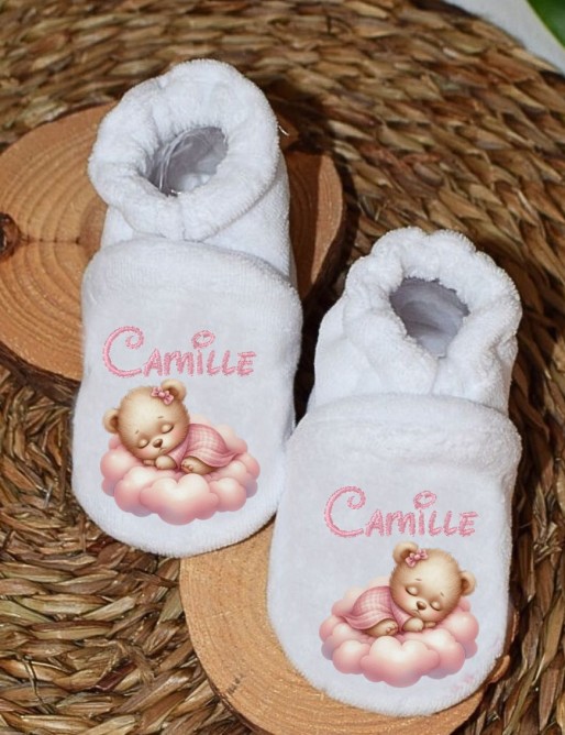 Chaussons bébé personnalisé NOUNOURS CAMILLE