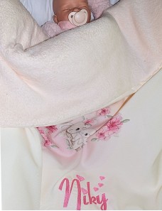 Couverture bébé personnalisée brodée avec prénom ou texte.