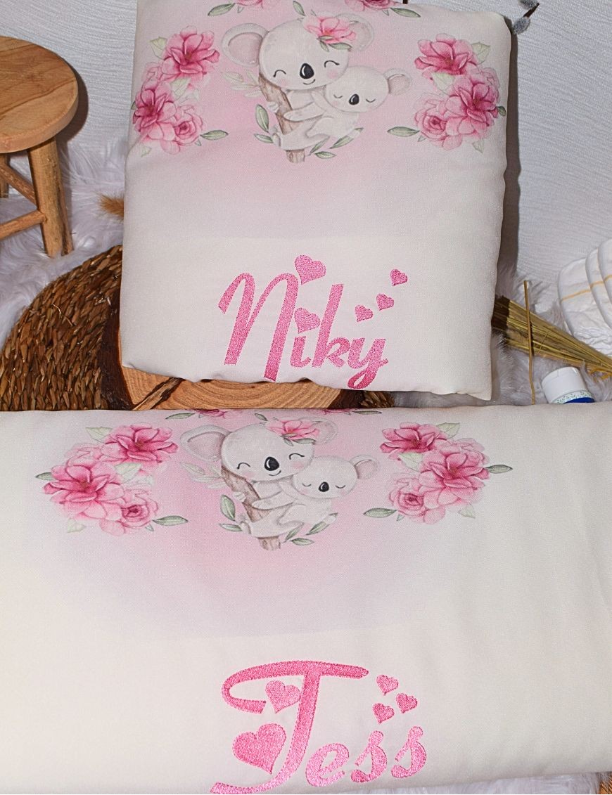Couverture bébé personnalisée brodée avec prénom ou texte.