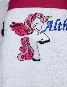 Peignoir de bain enfant personnalisé LICORNE