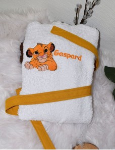 Peignoir de bain enfant personnalisé SIMBA