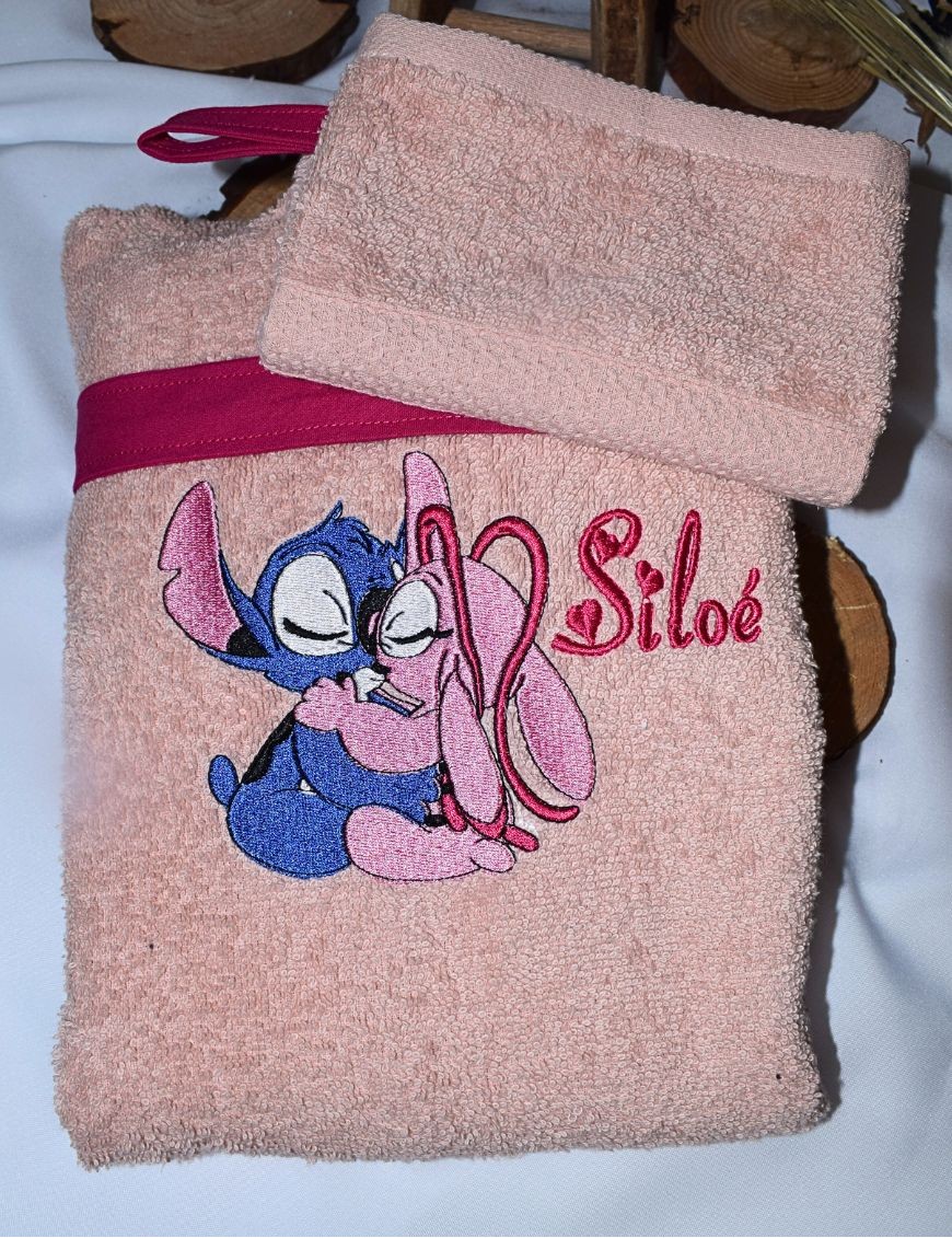 Peignoir de bain enfant personnalisé STITCH