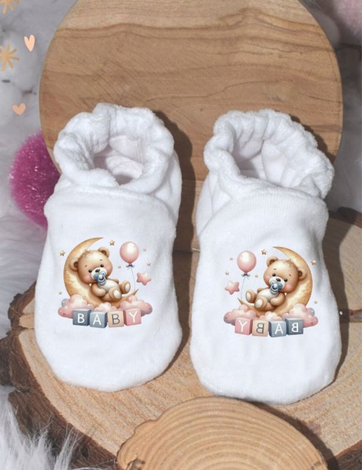 Chaussons bébé personnalisé TEDDY BABY