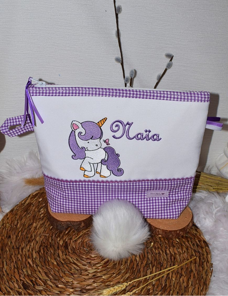 Trousse de toilette personnalisée LICORNE