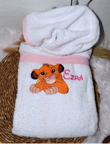 Peignoir de bain enfant personnalisé SIMBA