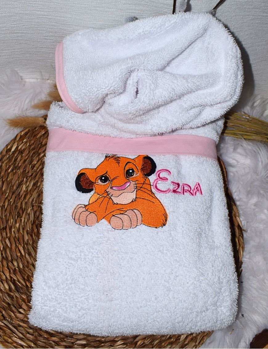 Peignoir de bain enfant personnalisé SIMBA