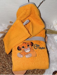 Peignoir de bain enfant personnalisé SIMBA