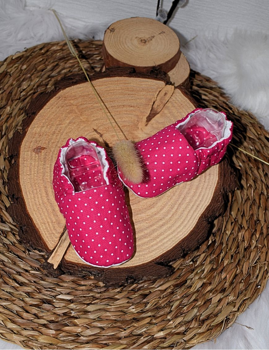 Chaussons bébé personnalisé reversible PETITS POIS