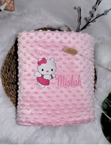 Couverture bébé personnalisée brodée avec prénom ou texte.