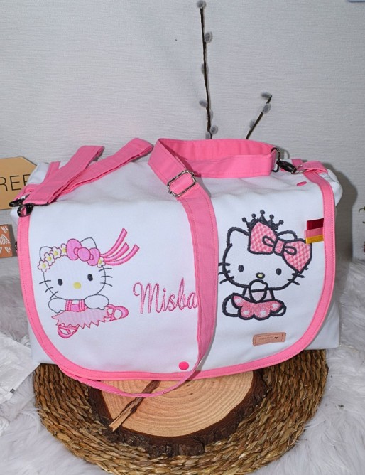 Sac et tapis à langer intégré personnalisé HELLO KITTY