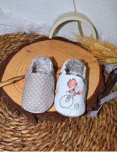 Chaussons bébé personnalisé POIS RENARD