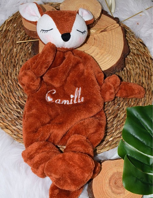 Nounours doudou RENARD personnalisé