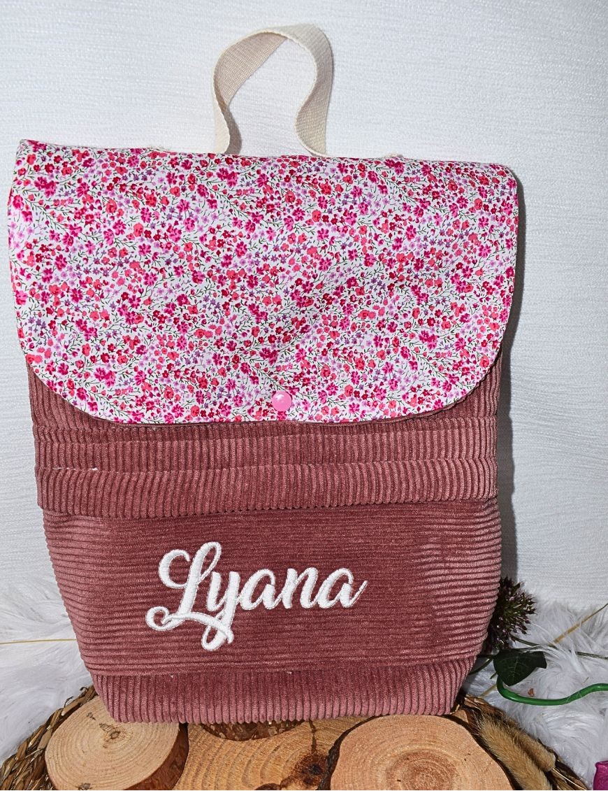 Sac a dos enfant personnalisé LIBERTY FUCHSIA