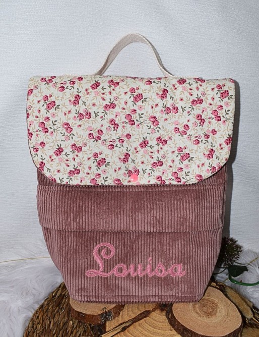 Sac a dos enfant personnalisé LIBERTY ROSES