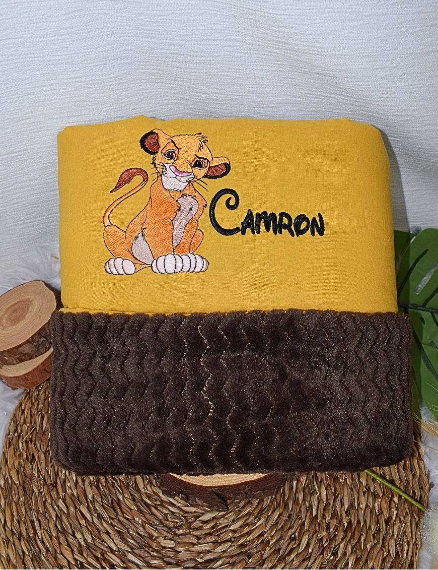Couverture bébé personnalisée brodée avec prénom ou texte.