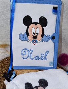 Protège carnet de santé personnalisé MICKEY ALLONGE