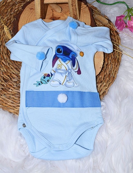 Body bébé personnalisé STITCH AU BAIN