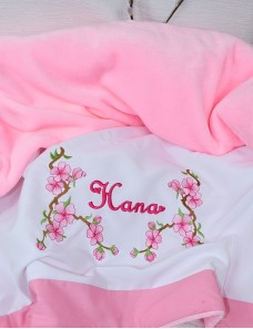 Couverture bébé personnalisée brodée avec prénom ou texte.
