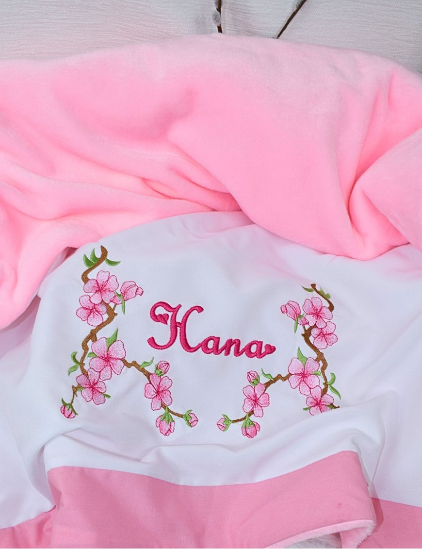 Couverture bébé personnalisée brodée avec prénom ou texte.