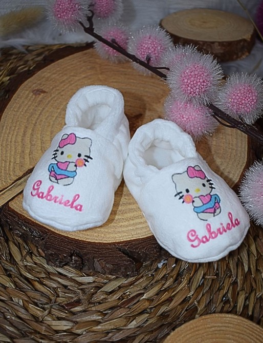 Chaussons bébé personnalisé HELLO KITTY