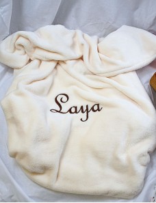Couverture bébé personnalisée – PRENOM OU TEXTE