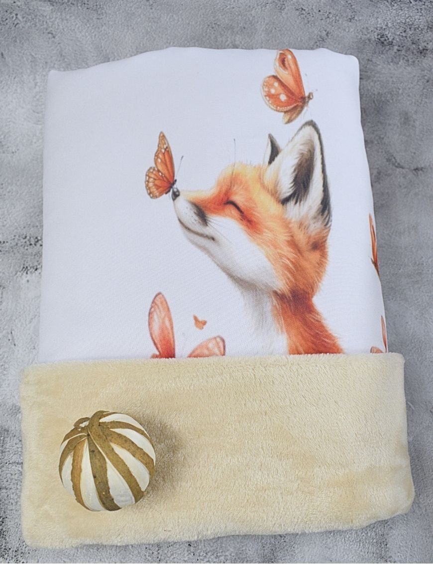 Couverture personnalisée RENARD PAPILLON