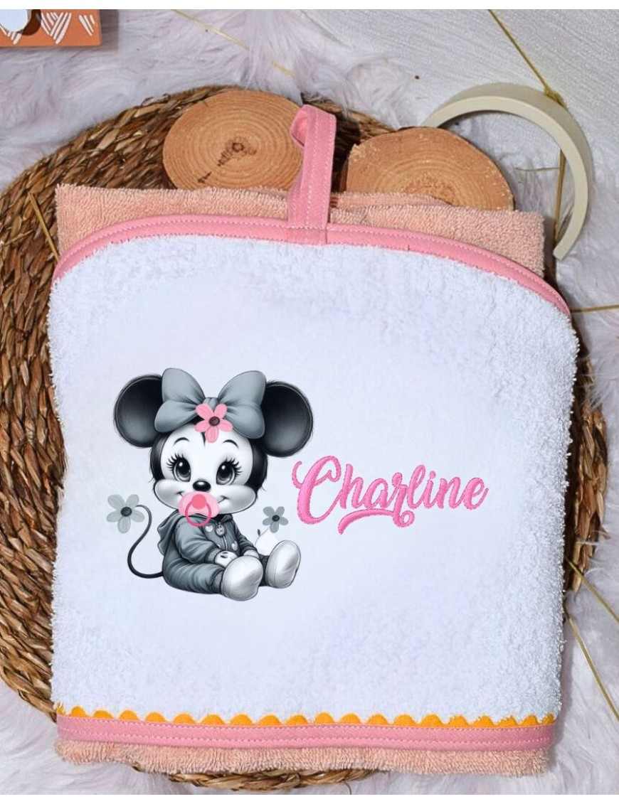 Cape de bain personnalisée MINNIE MARGUERITE