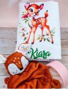 Couverture bébé personnalisée brodée avec prénom ou texte.