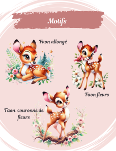 Couverture personnalisée FAON FLEURS