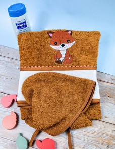 Poncho de bain bébé RENARD personnalisé