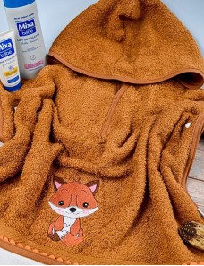 Poncho de bain bébé RENARD personnalisé