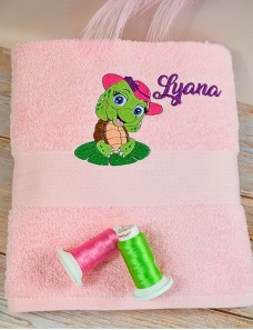 Serviette de douche ou de toilette personnalisée COLLECTION TORTUE