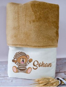 Couverture bébé personnalisée brodée avec prénom