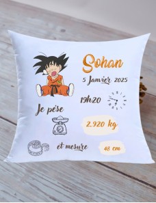 Coussin et taie d'oreiller bébé personnalisé DRAGON BALL Z