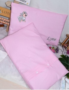 Taie d'oreiller personnalisée pour bébé avec prénom et motifs mignons