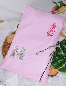 Taie d'oreiller personnalisée pour bébé avec prénom et motifs mignons