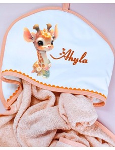 Cape de bain personnalisée GIRAFE LALOU